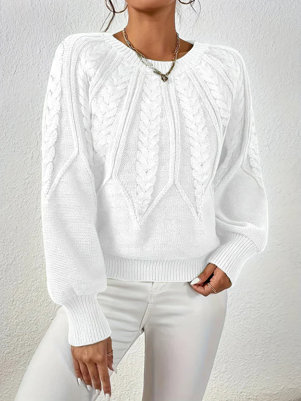 Women's Cable Knit Raglan Sleeve Sweater – Sutton James Sutton James