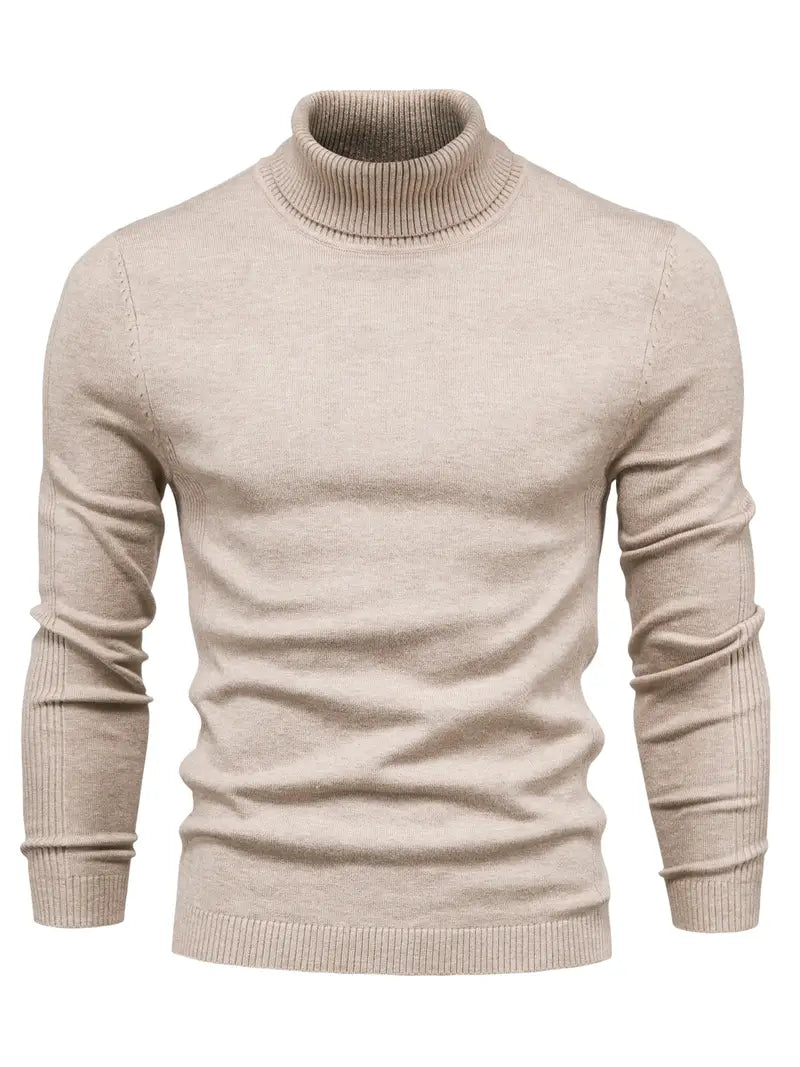 Men’s Turtleneck Sweater - Slim Fit - Soft Knit - Long Sleeve Smart Casual Wear Sutton James