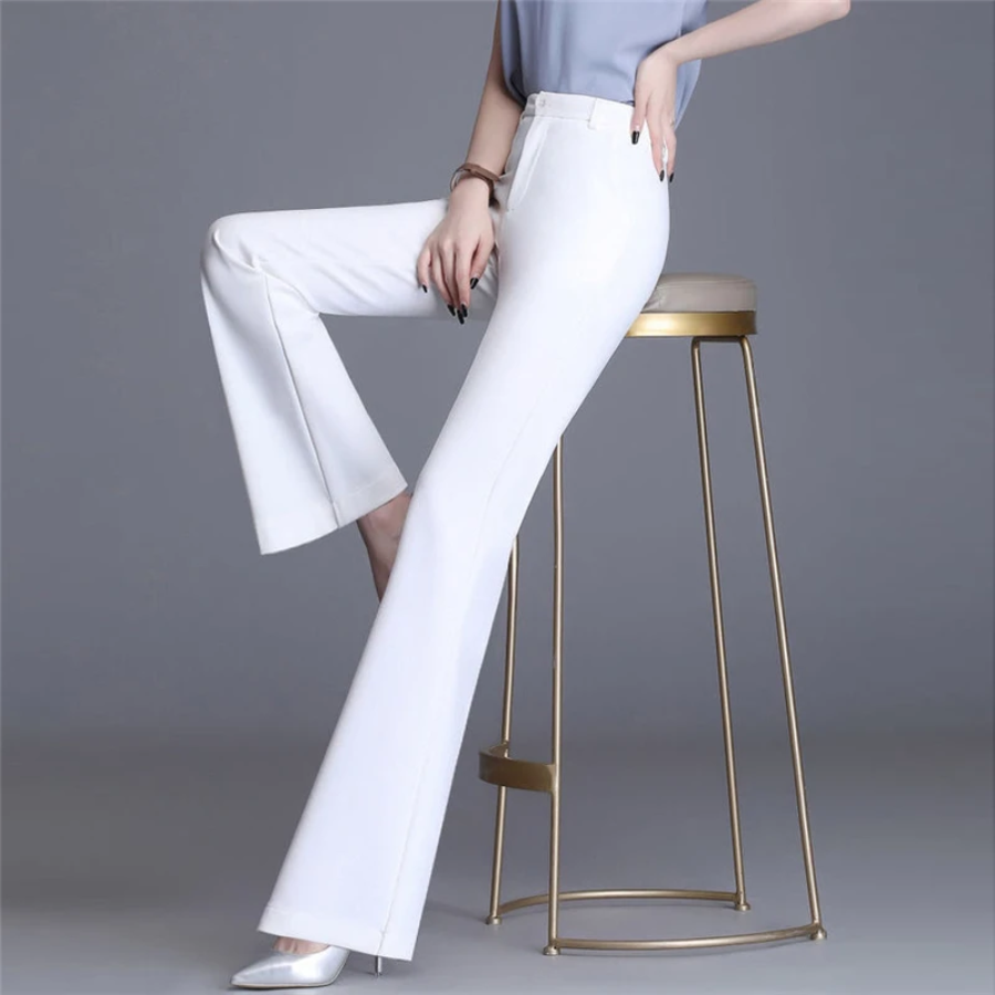 Women's Slim Fit High Waist Flared Pants Sutton James