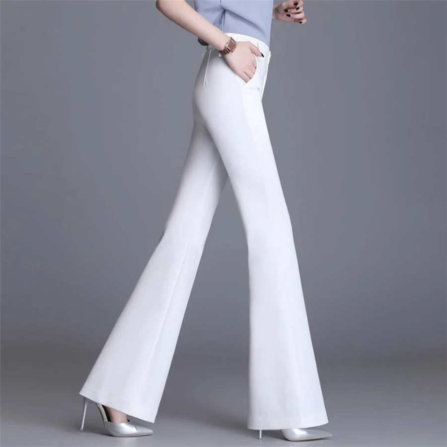 Women's Slim Fit High Waist Flared Pants Sutton James