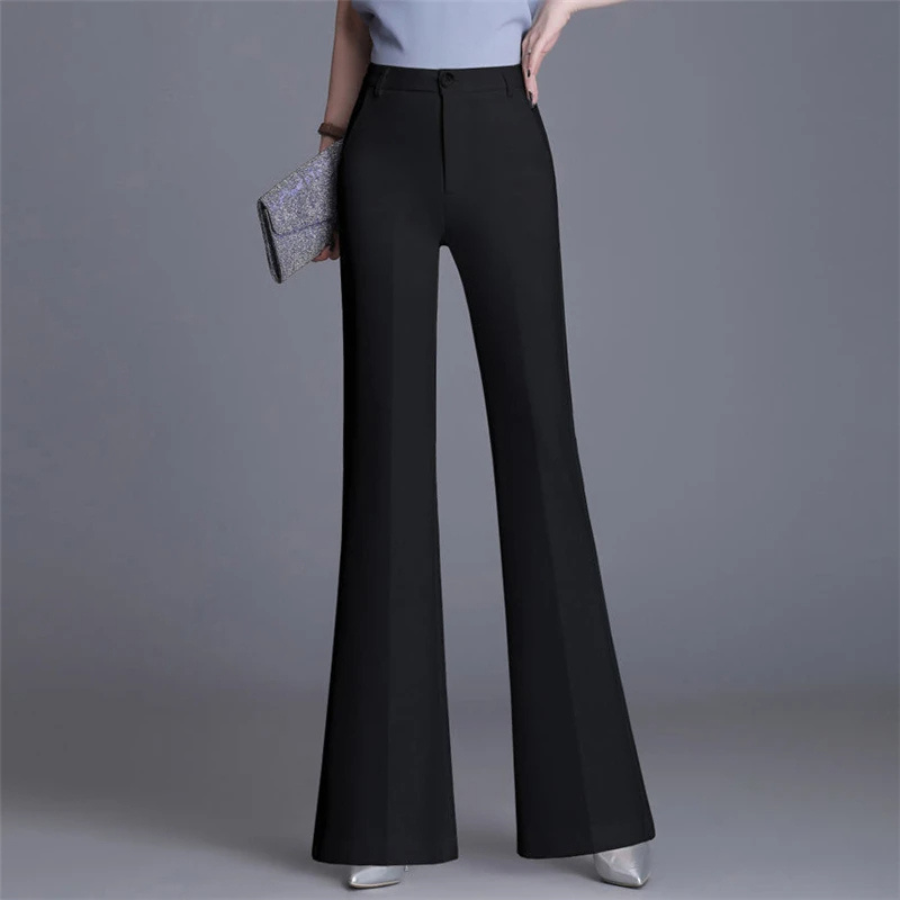 Women's Slim Fit High Waist Flared Pants Sutton James