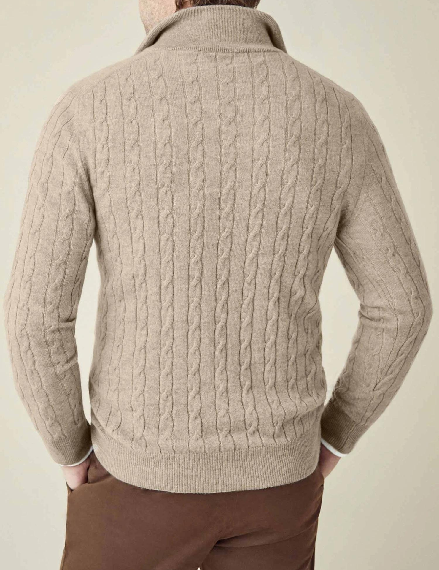 Castello | Cable Knit Zipper Sweater Sutton James