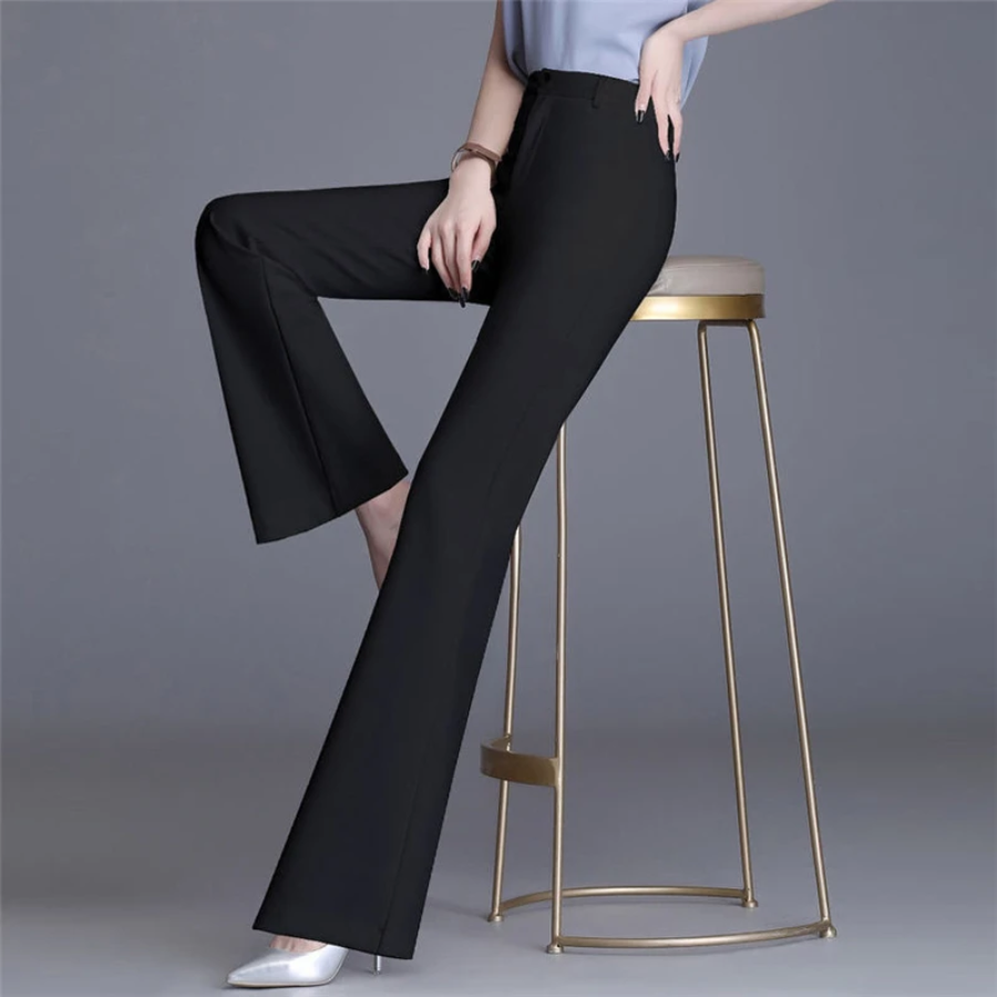 Women's Slim Fit High Waist Flared Pants Sutton James