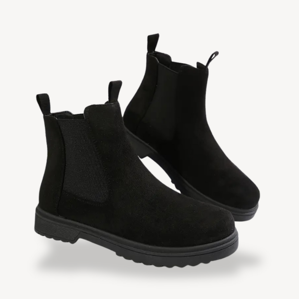 Orthopedic Black Suede Chelsea Boots for Women Sutton James