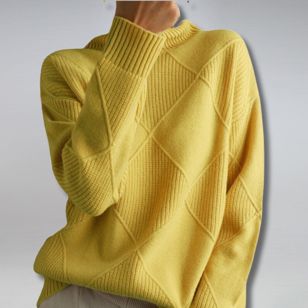 Filipa Women's Sweater | Cashmere Turtleneck Loose Fit Sweater Sutton James