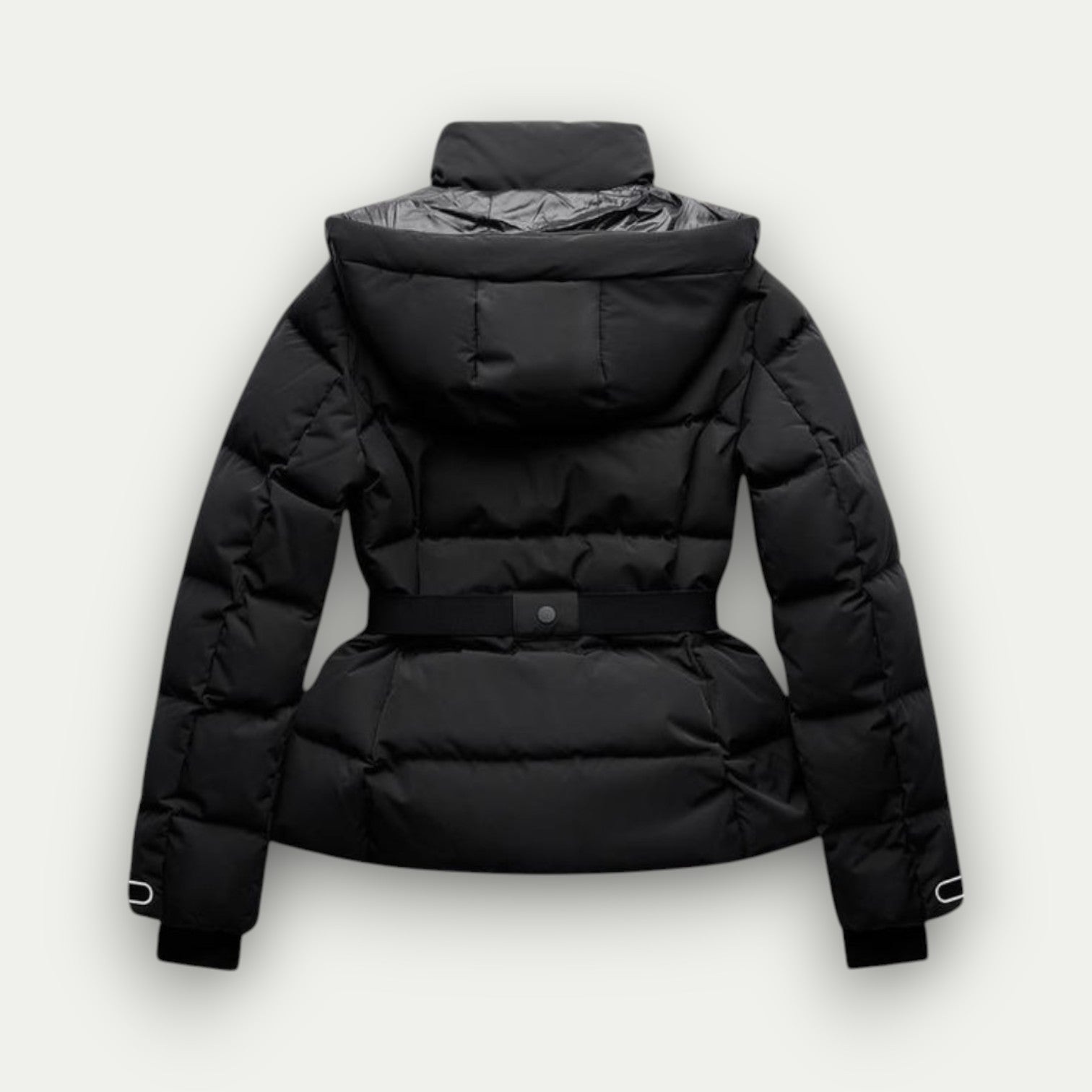 Women's Insulated Black Belted Ski Coat Sutton James