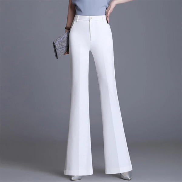 Women's Slim Fit High Waist Flared Pants Sutton James