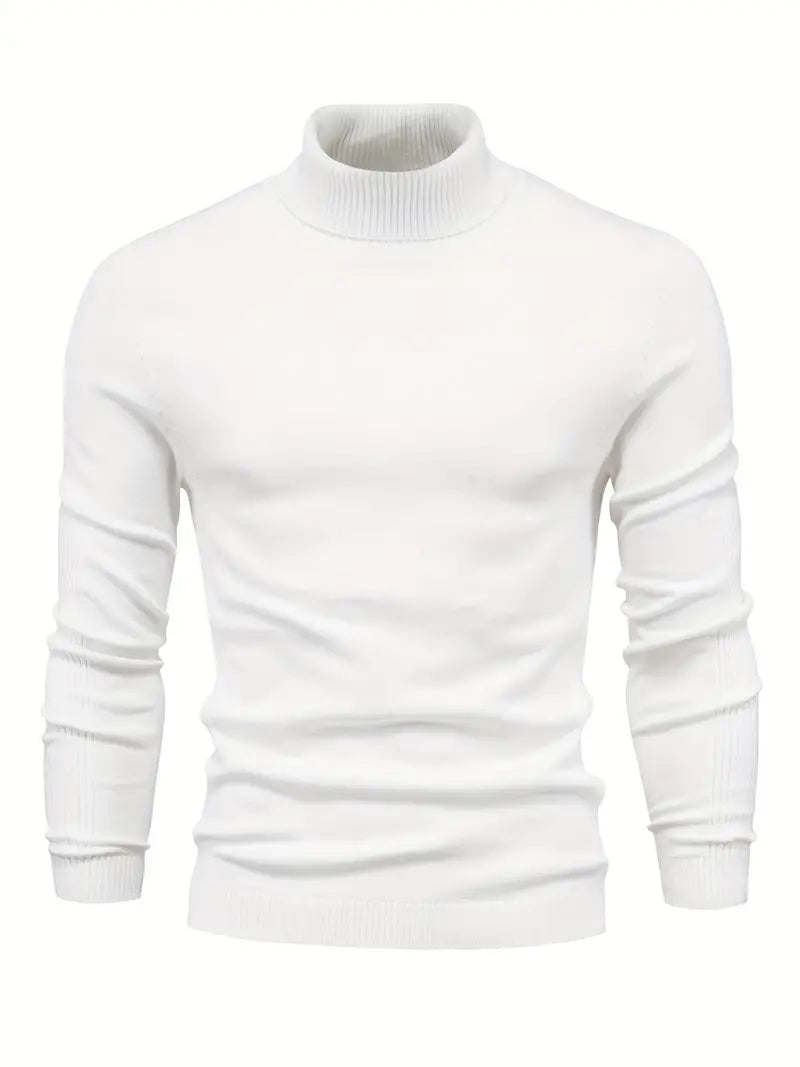 Men’s Turtleneck Sweater - Slim Fit - Soft Knit - Long Sleeve Smart Casual Wear Sutton James