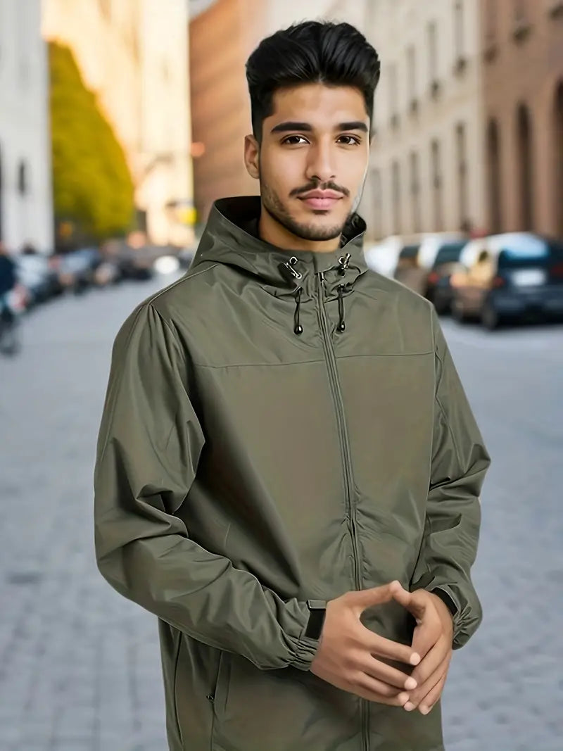 Men's Stylish Hooded Windbreaker - Waterproof Design Sutton James