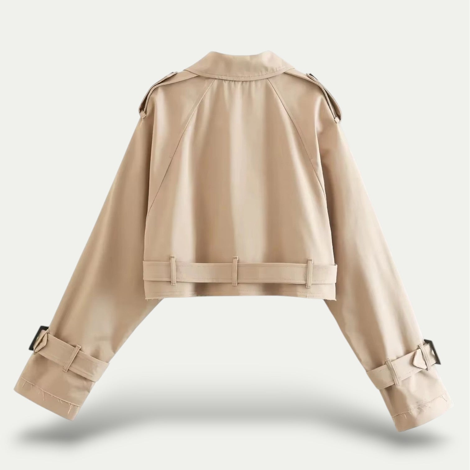 Women's Cropped Belted Trench Coat – Vintage Spring Jacket Sutton James