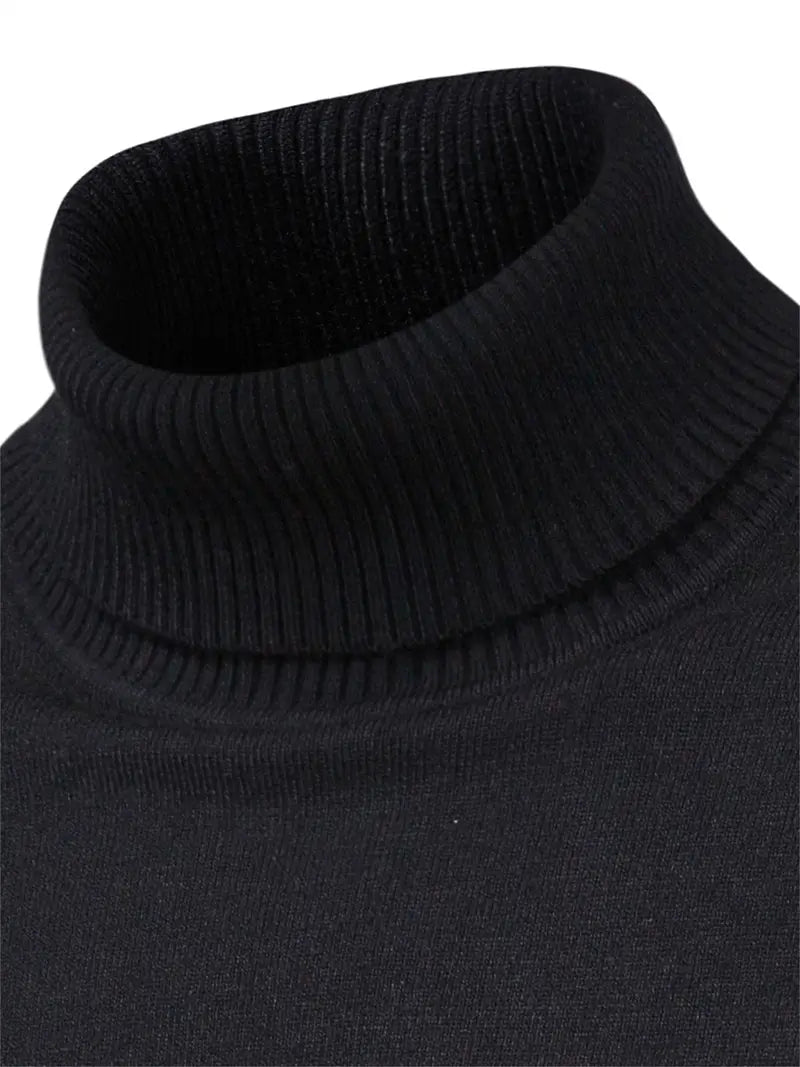 Men’s Turtleneck Sweater - Slim Fit - Soft Knit - Long Sleeve Smart Casual Wear Sutton James