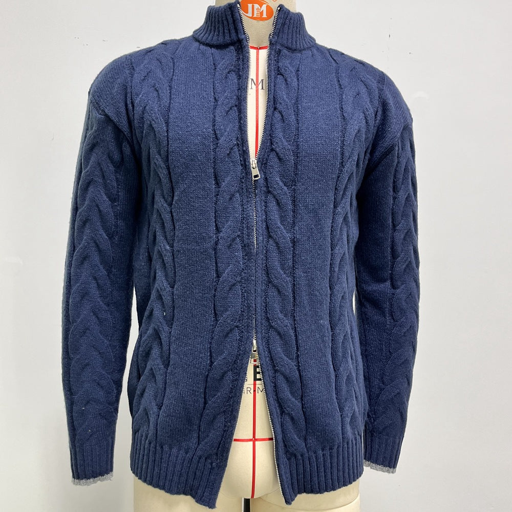 Marco | Men's Zip-Up Cable Knit Sweater Sutton James