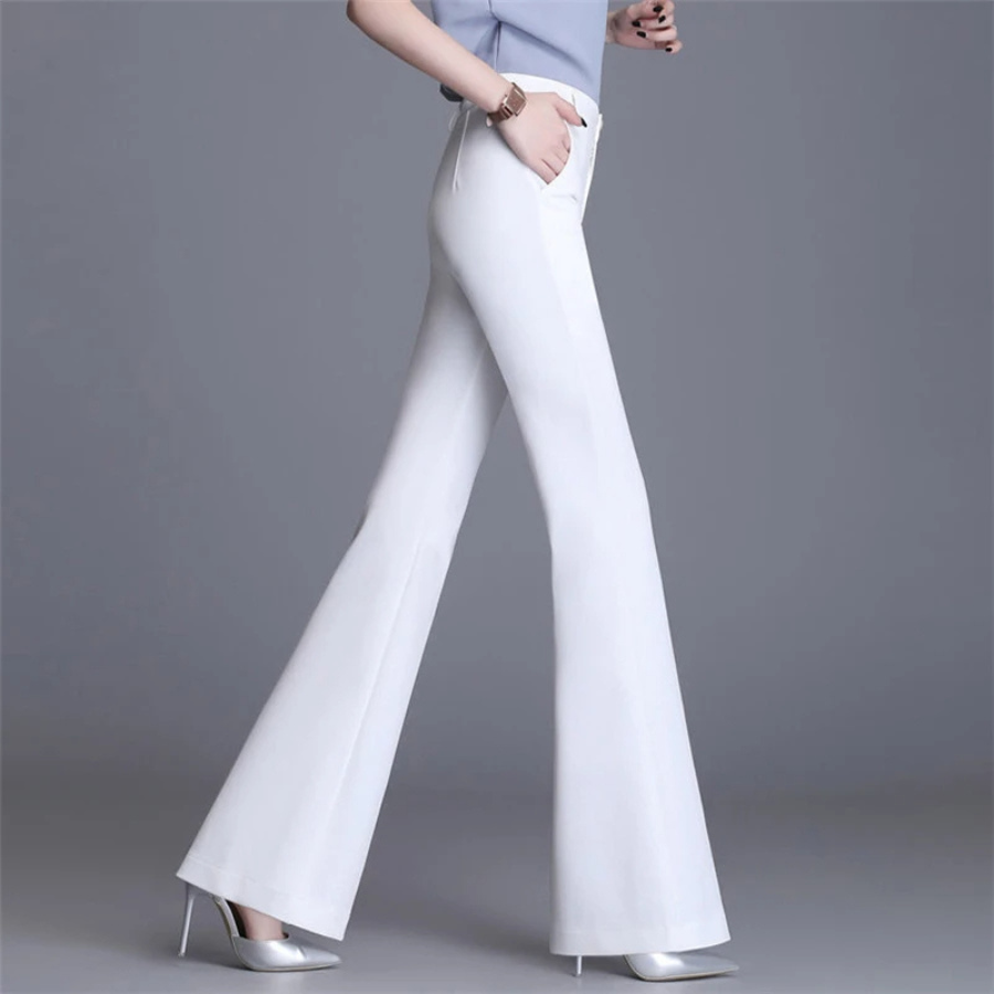 Women's Slim Fit High Waist Flared Pants Sutton James