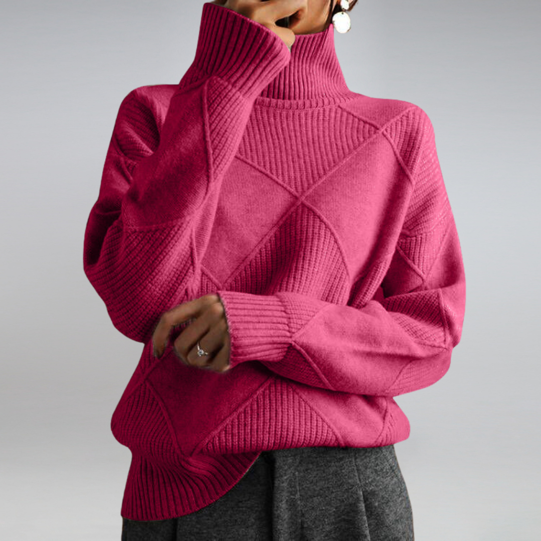 Filipa Women's Sweater | Cashmere Turtleneck Loose Fit Sweater Sutton James
