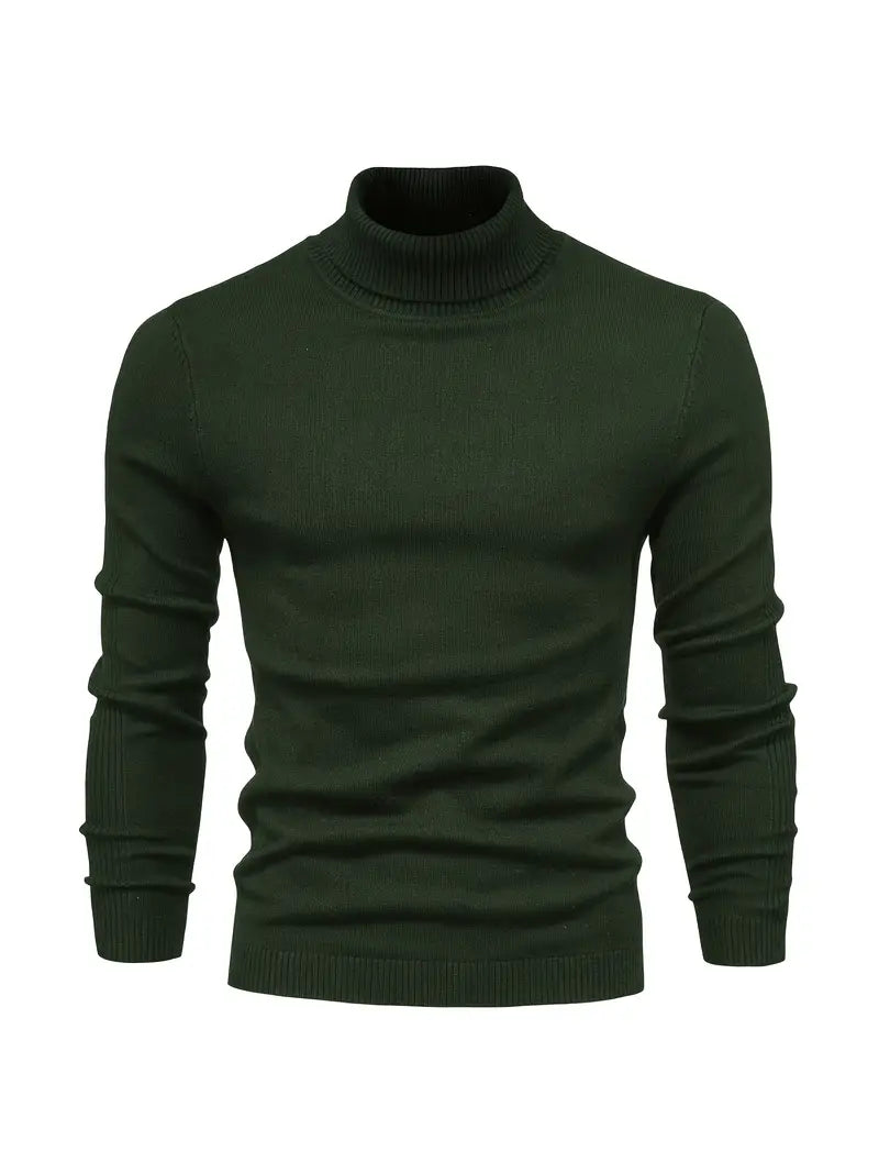 Men’s Turtleneck Sweater - Slim Fit - Soft Knit - Long Sleeve Smart Casual Wear Sutton James