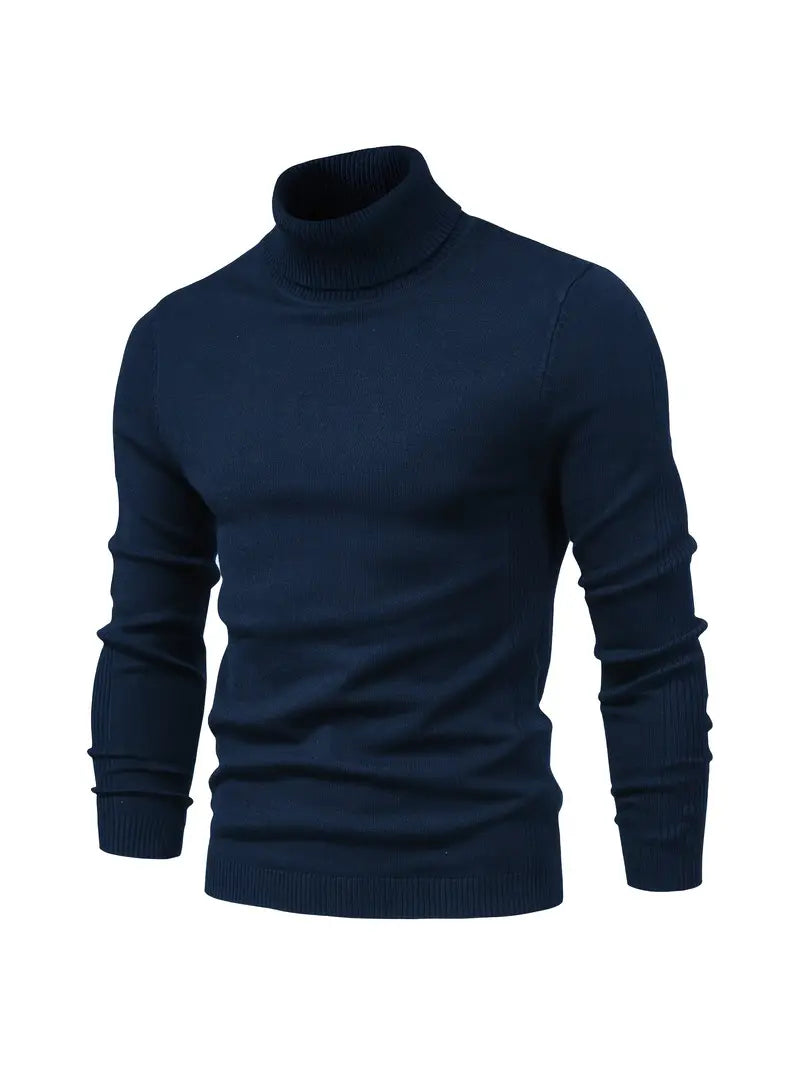 Men’s Turtleneck Sweater - Slim Fit - Soft Knit - Long Sleeve Smart Casual Wear Sutton James