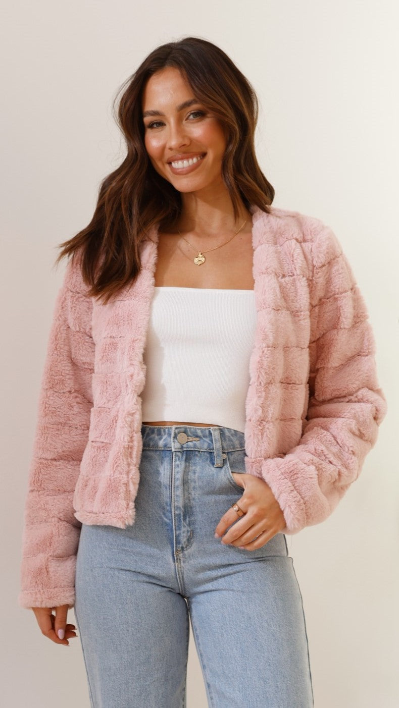 Women's Cropped Faux Fur Jacket – Sutton James Sutton James
