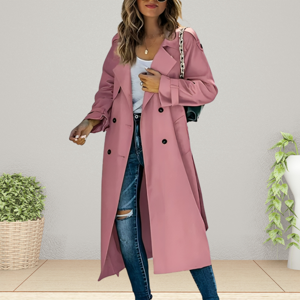 Women's Stylish Long Trench Coat - Comfortable & Warm Sutton James