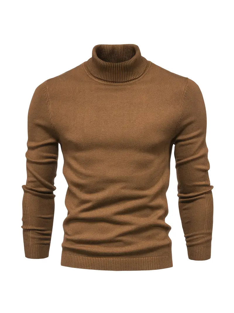 Men’s Turtleneck Sweater - Slim Fit - Soft Knit - Long Sleeve Smart Casual Wear Sutton James