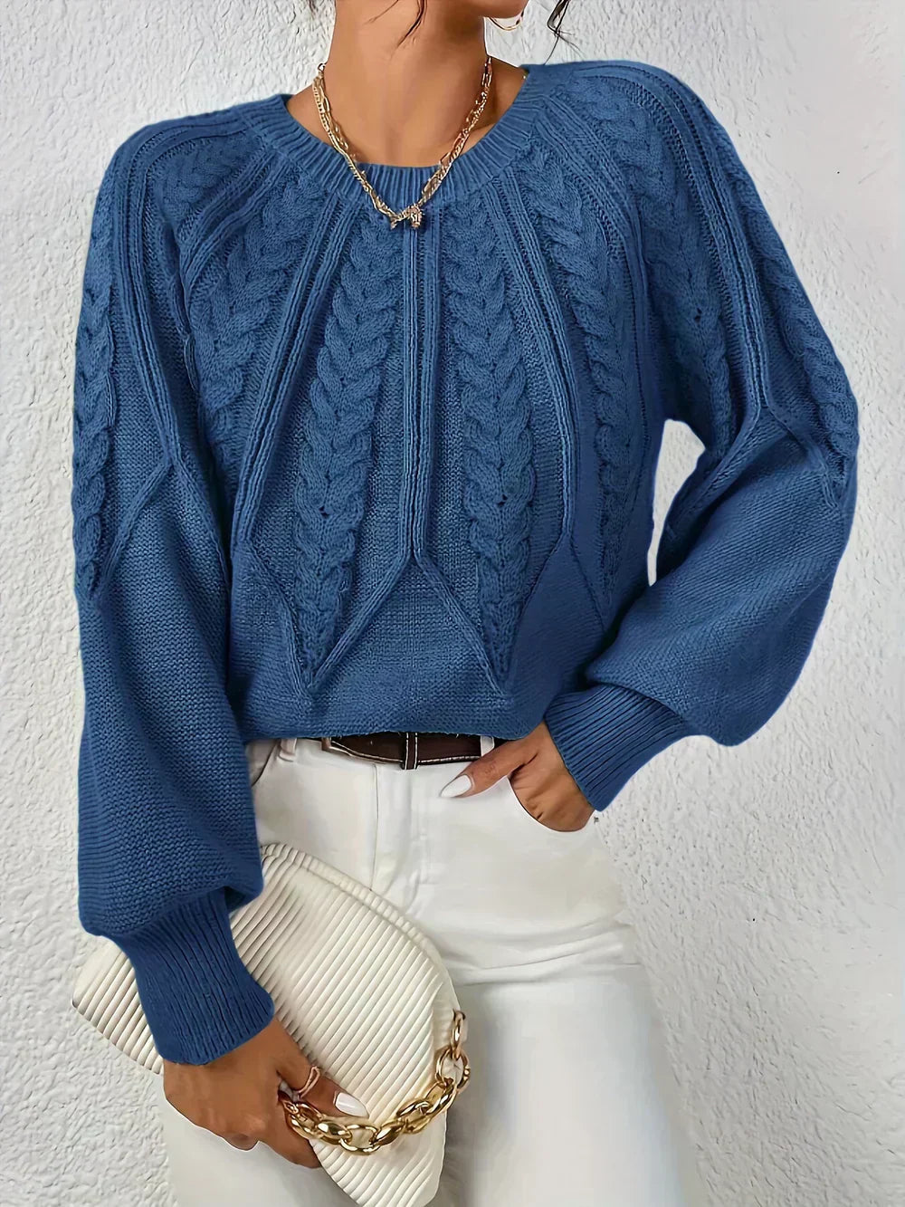 Women's Cable Knit Raglan Sleeve Sweater – Sutton James Sutton James