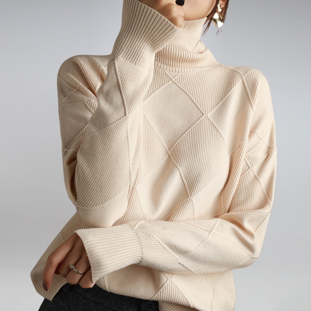 Filipa Women's Sweater | Cashmere Turtleneck Loose Fit Sweater Sutton James