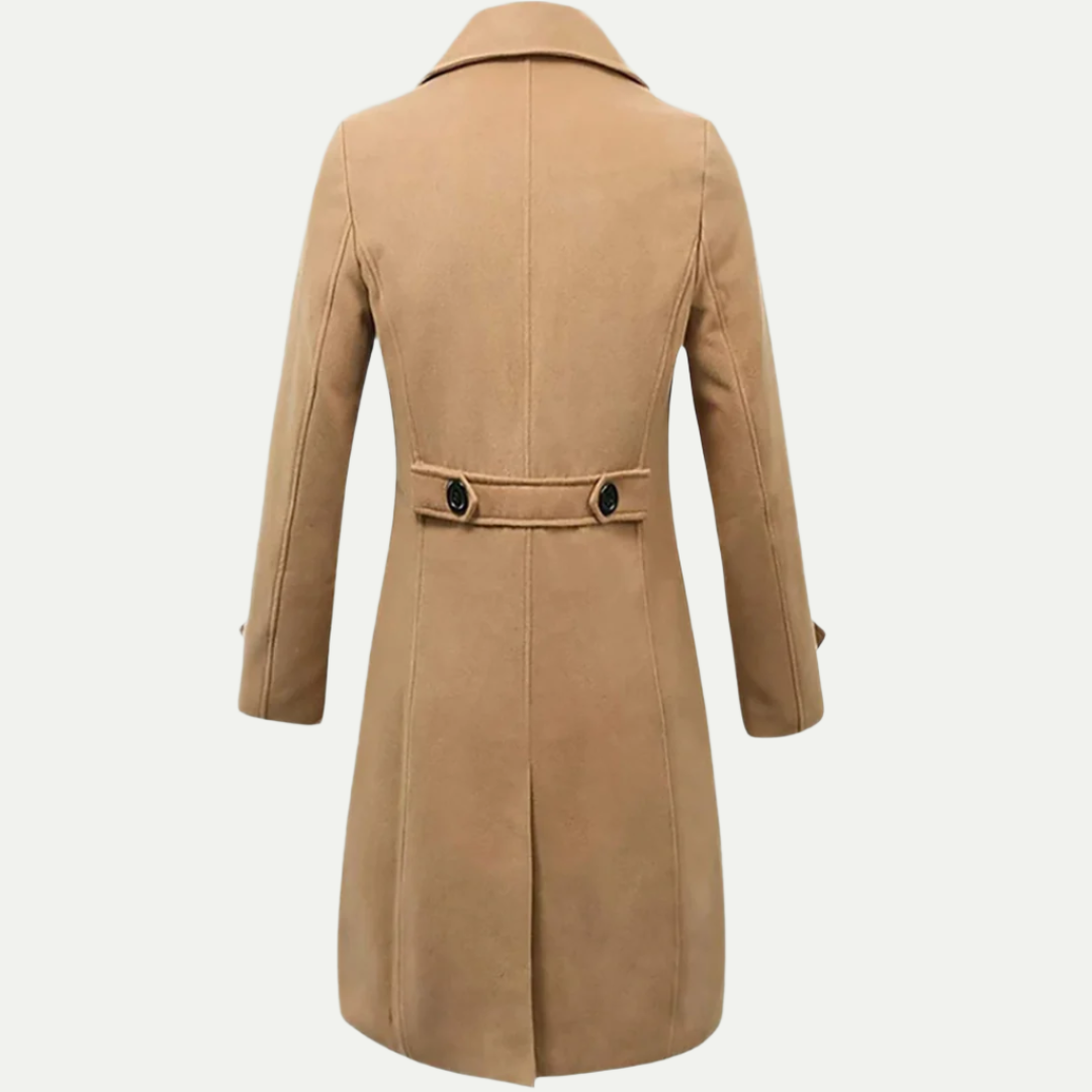 Premium Merino Wool® Italian Long Trench Coat by Massimo Sutton James