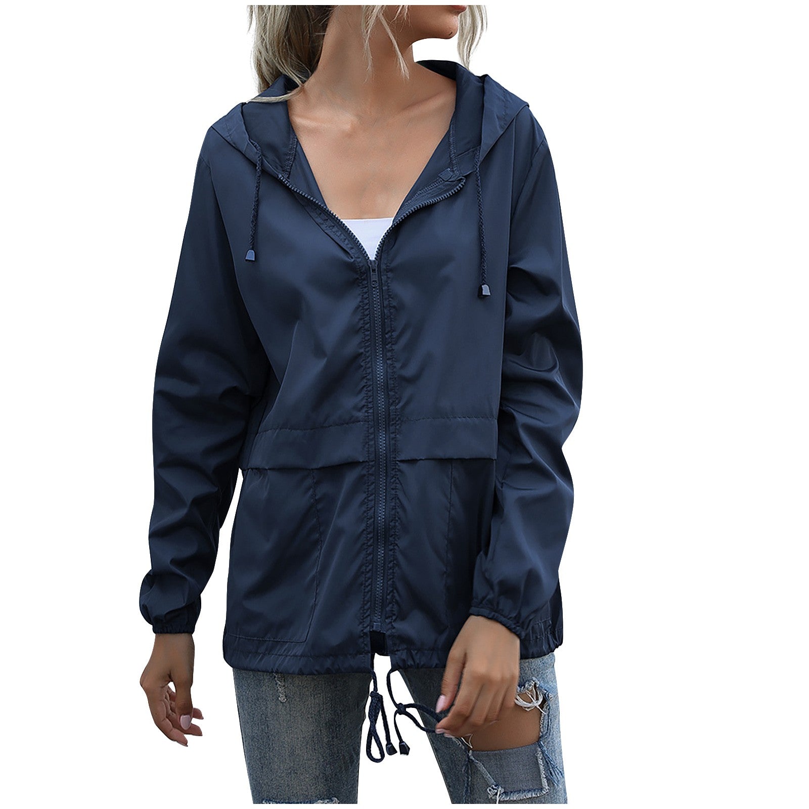 Waterproof Hooded Jacket for women - Windreaker Sutton James