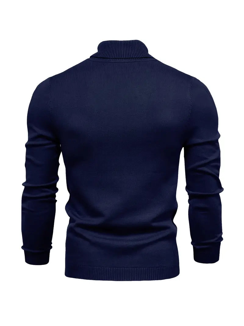 Men’s Turtleneck Sweater - Slim Fit - Soft Knit - Long Sleeve Smart Casual Wear Sutton James