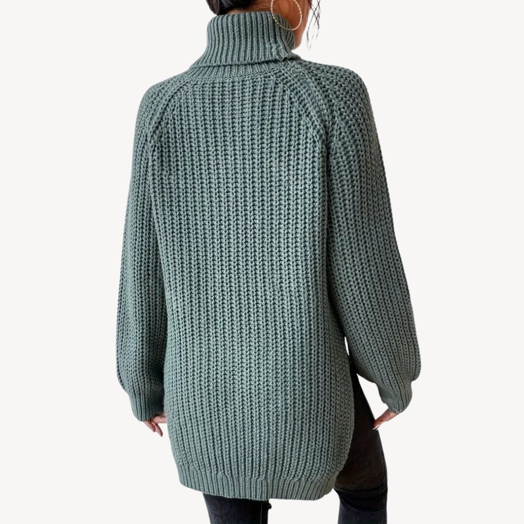 Chunky Knit Turtleneck Sweater for Women Sutton James