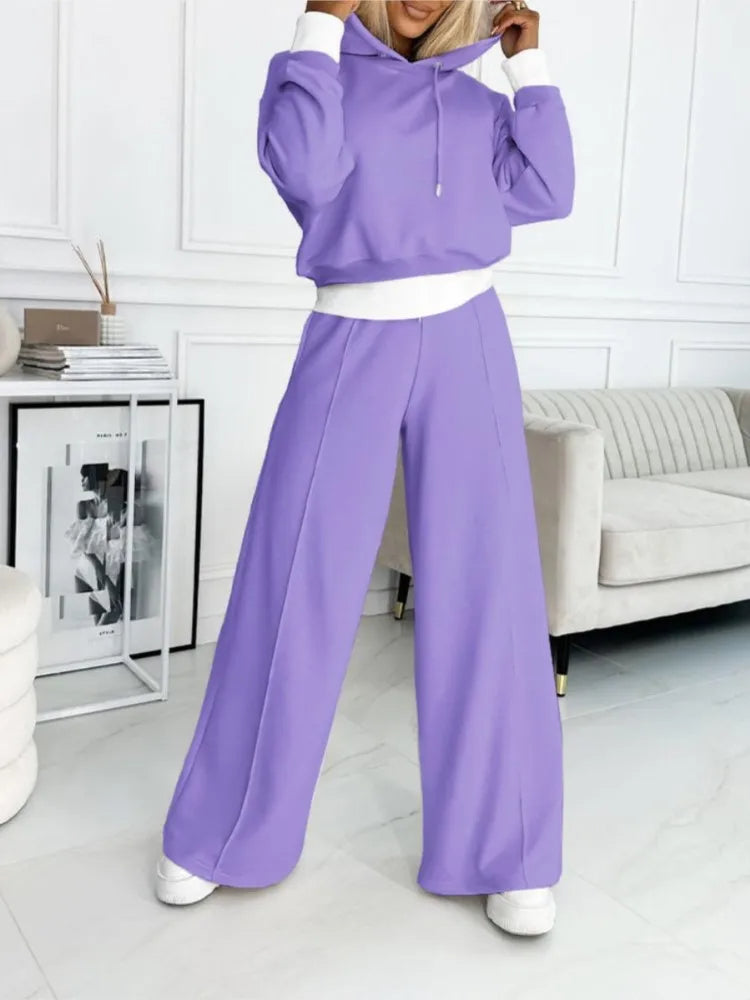 Women’s Lounge Set – Soft Knit – Relaxed Fit – Hoodie and Drawstring Trousers Sutton James
