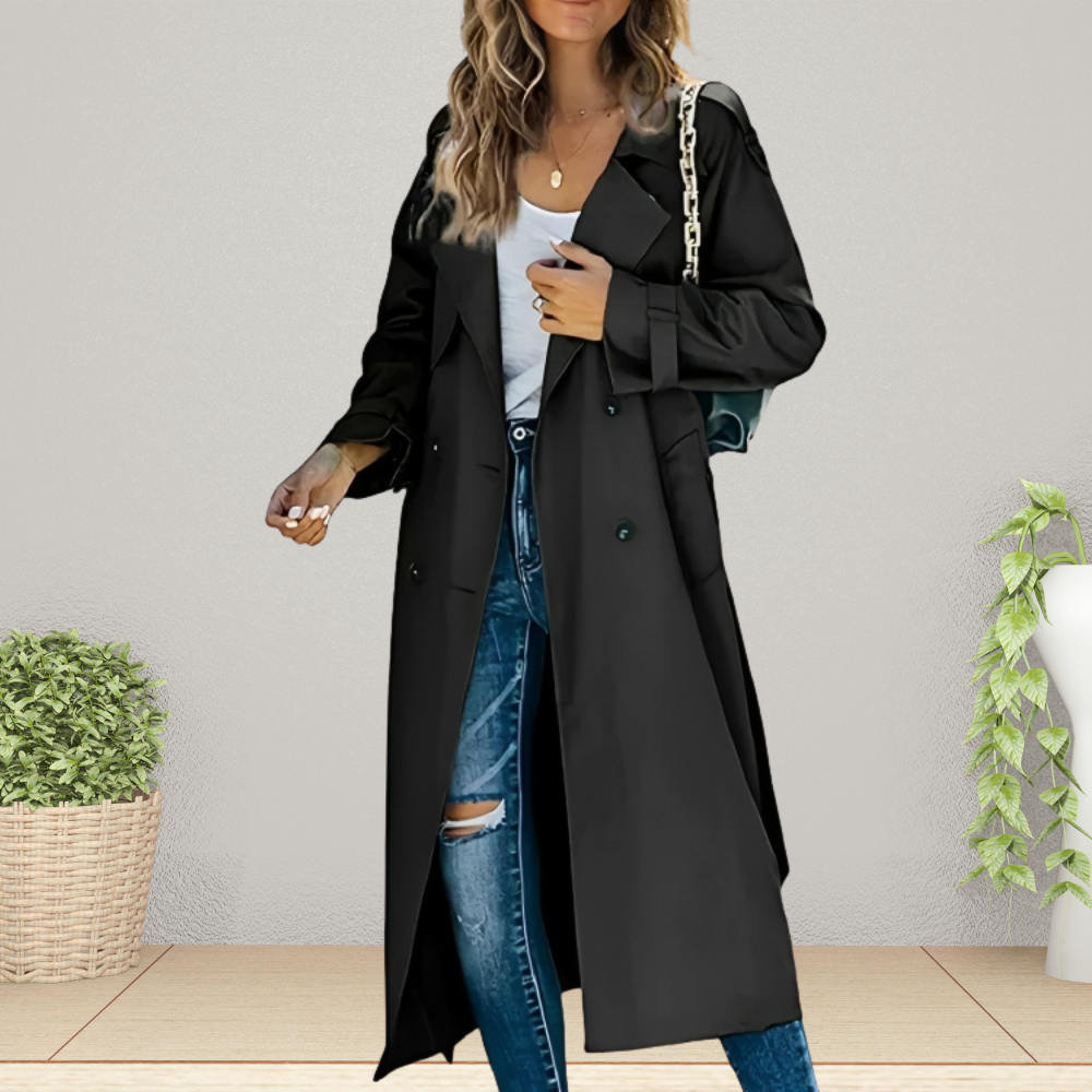 Women's Stylish Long Trench Coat - Comfortable & Warm Sutton James
