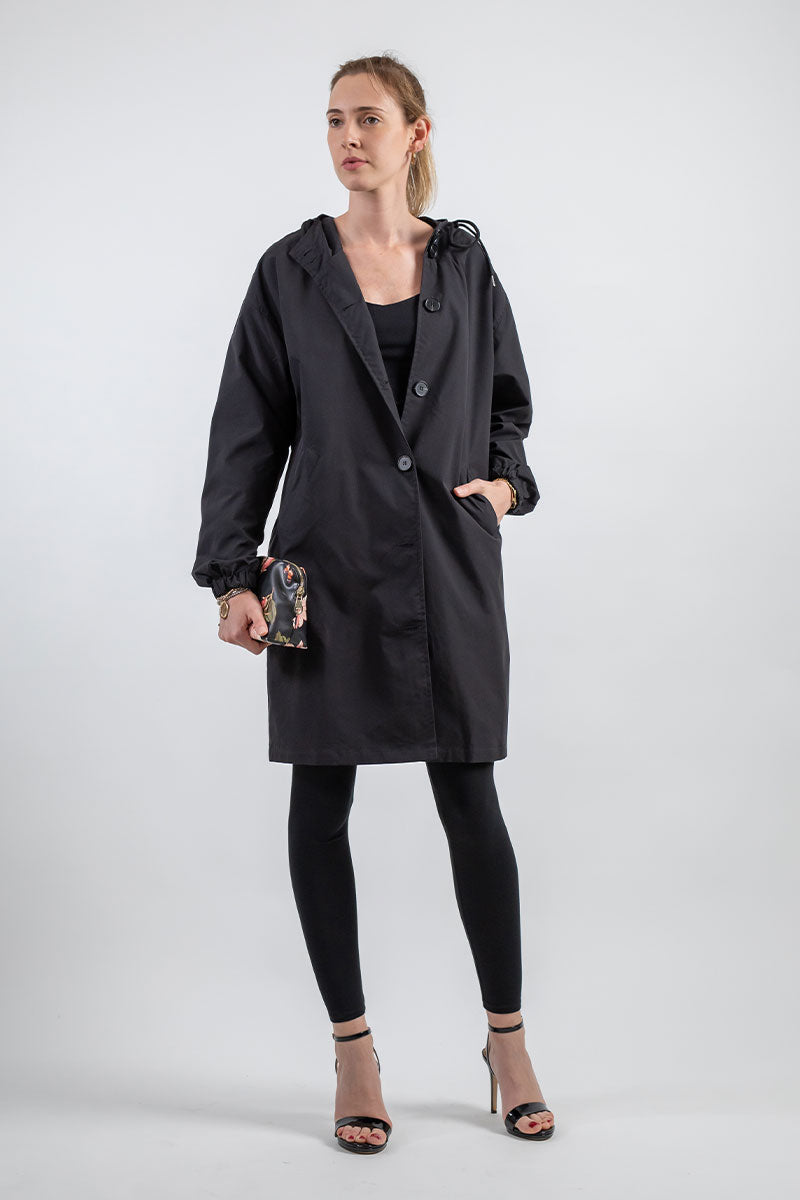 Casual Waterproof Hooded Windbreaker Oversized Rain Jacket For Women | Perfect for Outdoor Activities Sutton James