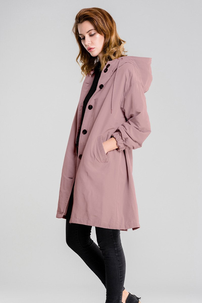 Casual Waterproof Hooded Windbreaker Oversized Rain Jacket For Women | Perfect for Outdoor Activities Sutton James