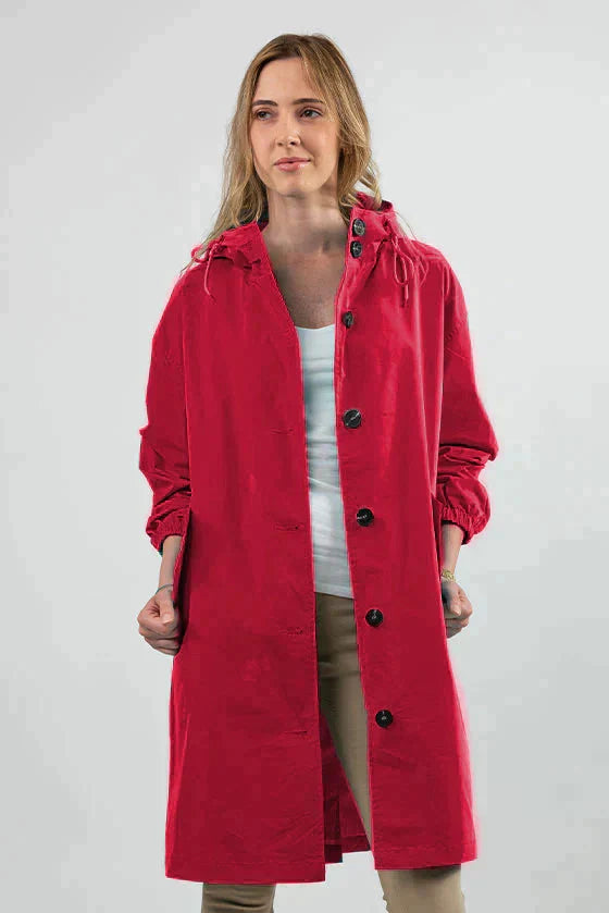 Casual Waterproof Hooded Windbreaker Oversized Rain Jacket For Women | Perfect for Outdoor Activities Sutton James
