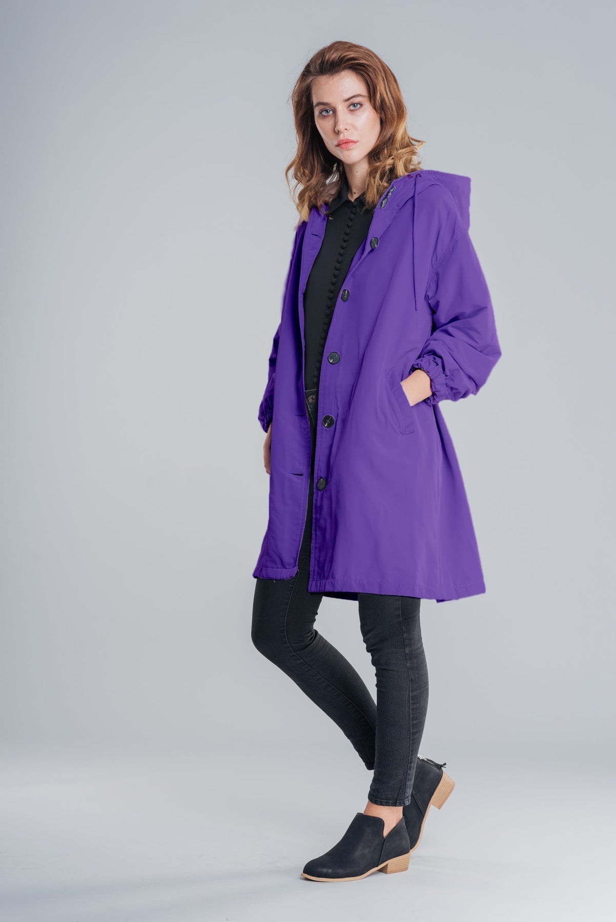Casual Waterproof Hooded Windbreaker Oversized Rain Jacket For Women | Perfect for Outdoor Activities Sutton James