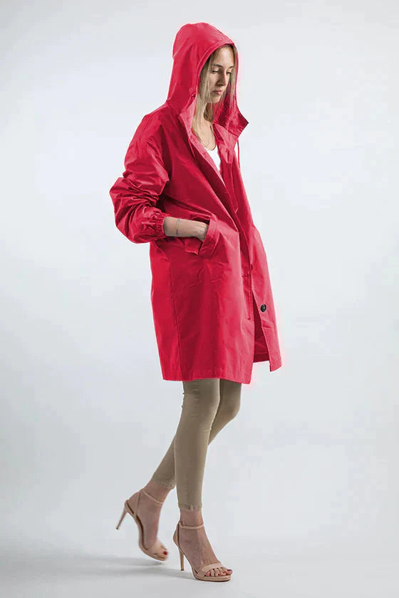 Casual Waterproof Hooded Windbreaker Oversized Rain Jacket For Women | Perfect for Outdoor Activities Sutton James