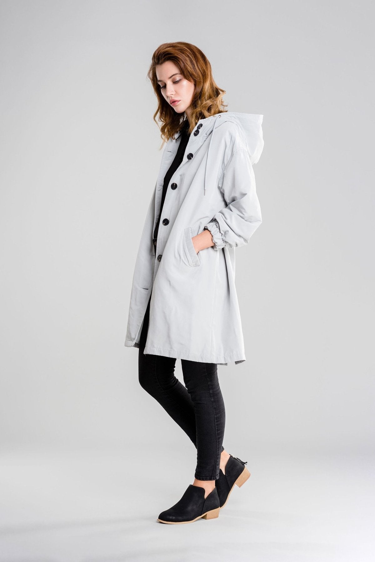 Casual Waterproof Hooded Windbreaker Oversized Rain Jacket For Women | Perfect for Outdoor Activities Sutton James