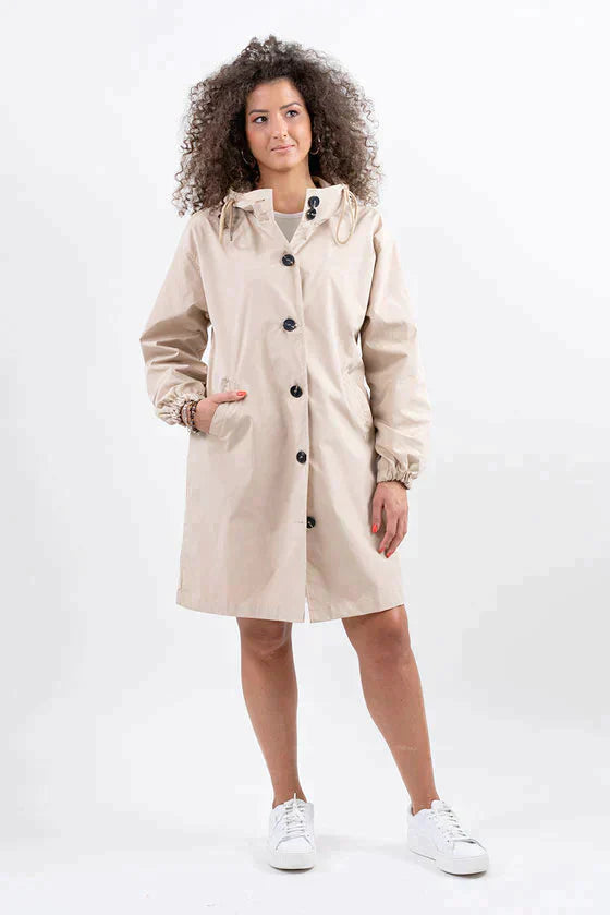 Casual Waterproof Hooded Windbreaker Oversized Rain Jacket For Women | Perfect for Outdoor Activities Sutton James