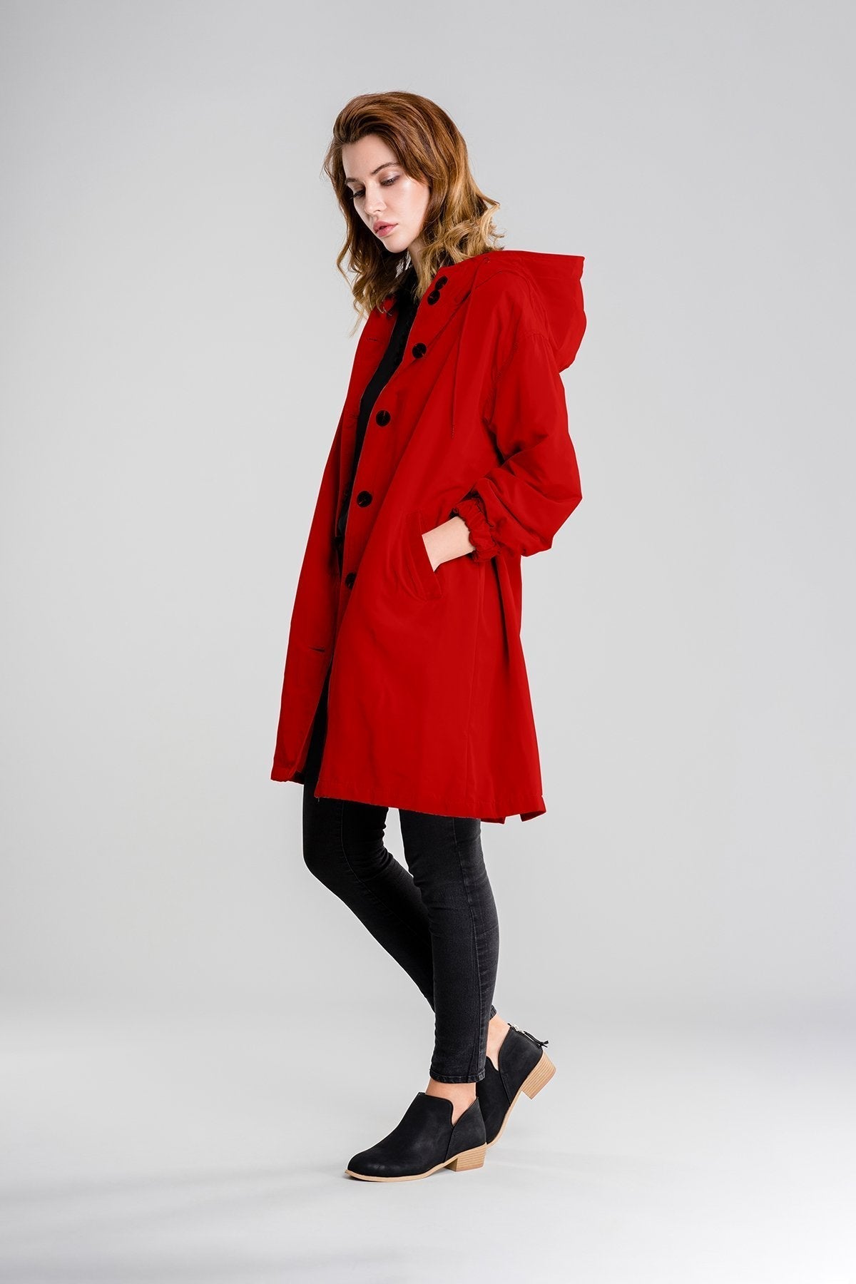 Casual Waterproof Hooded Windbreaker Oversized Rain Jacket For Women | Perfect for Outdoor Activities Sutton James