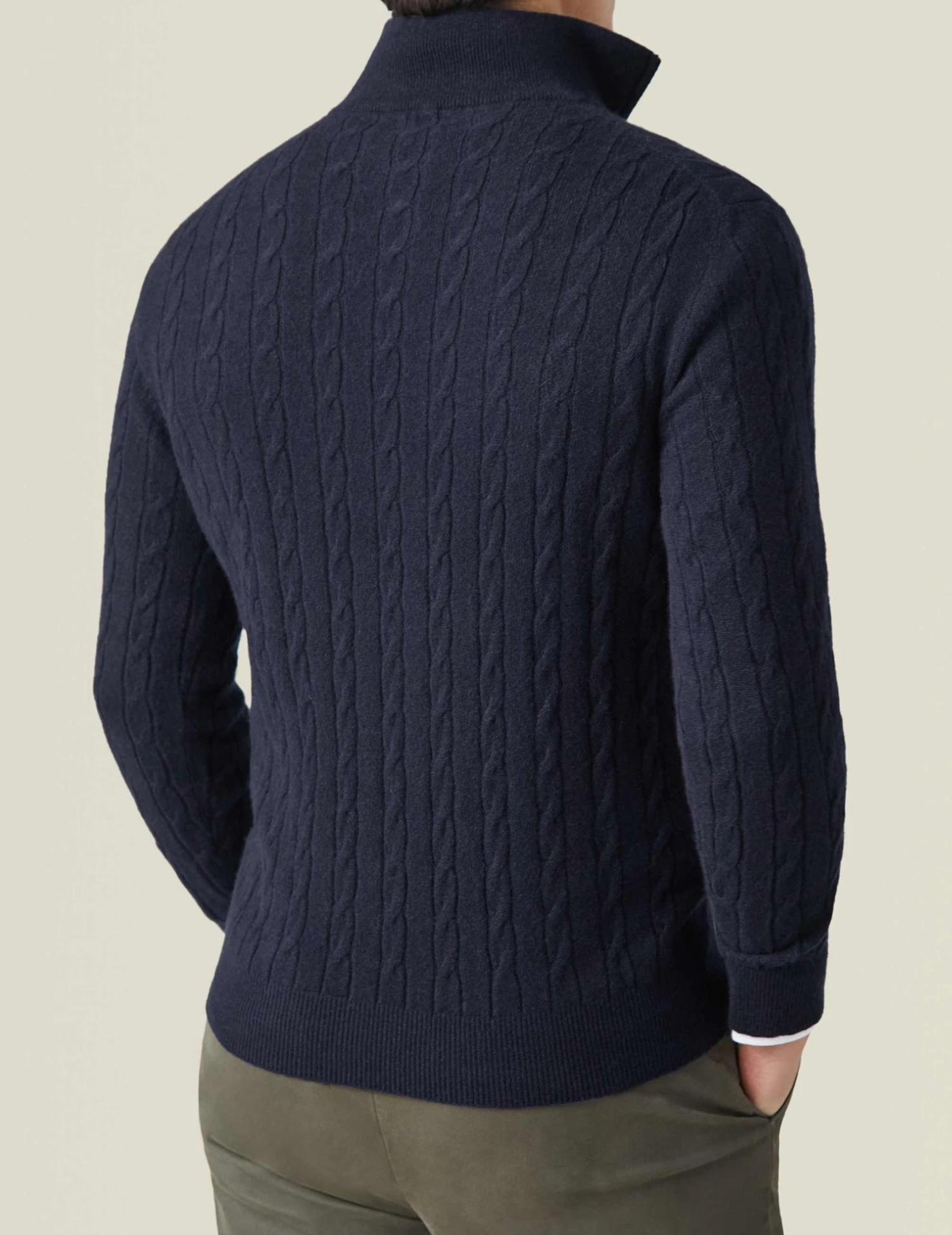 Castello | Cable Knit Zipper Sweater Sutton James