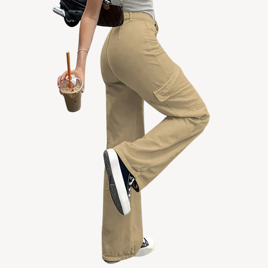 Women's High-Waisted Cargo Pants Sutton James