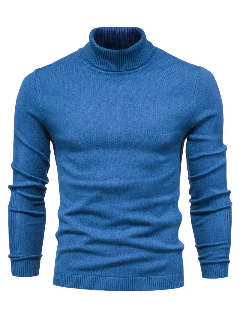 Men’s Turtleneck Sweater - Slim Fit - Soft Knit - Long Sleeve Smart Casual Wear Sutton James