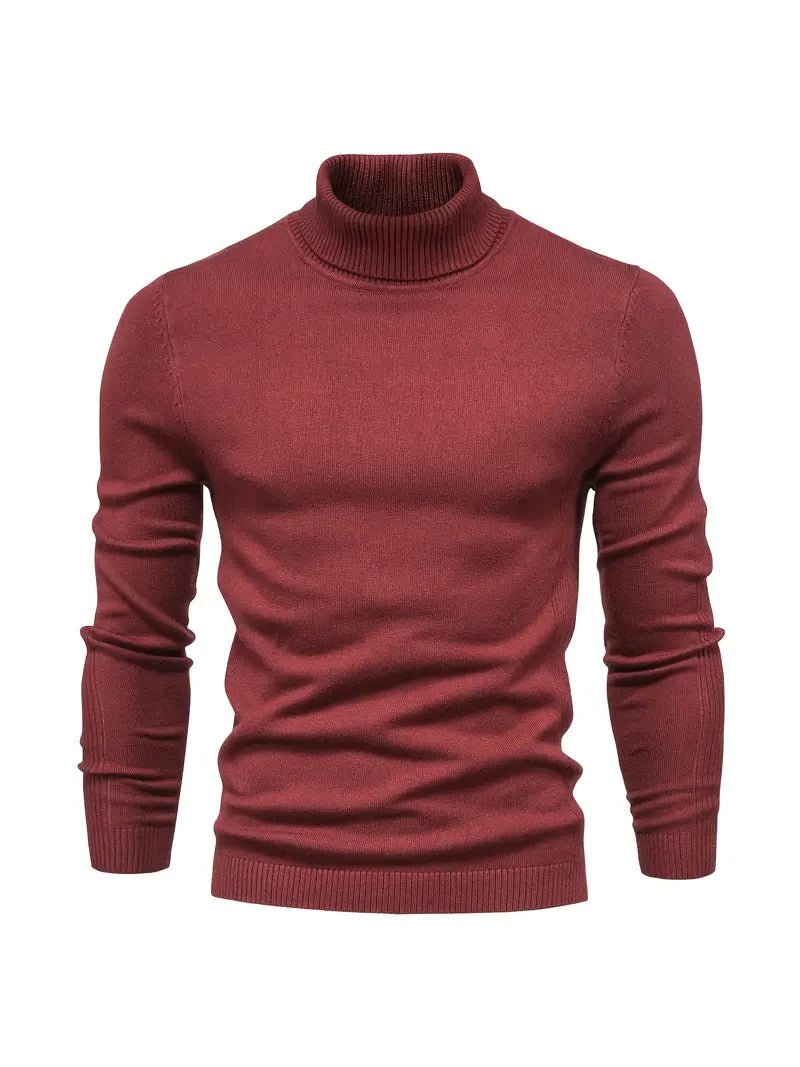 Men’s Turtleneck Sweater - Slim Fit - Soft Knit - Long Sleeve Smart Casual Wear Sutton James