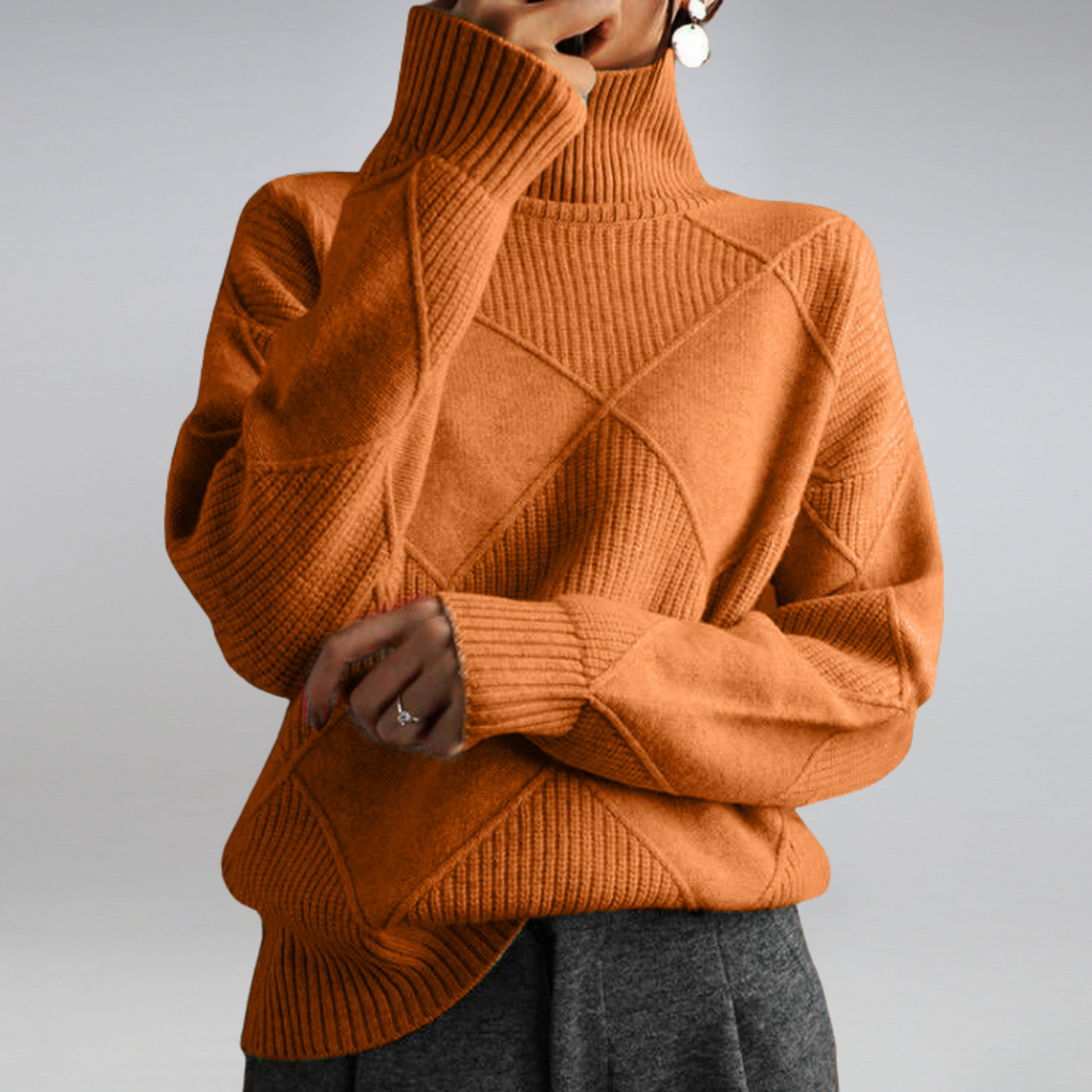 Filipa Women's Sweater | Cashmere Turtleneck Loose Fit Sweater Sutton James