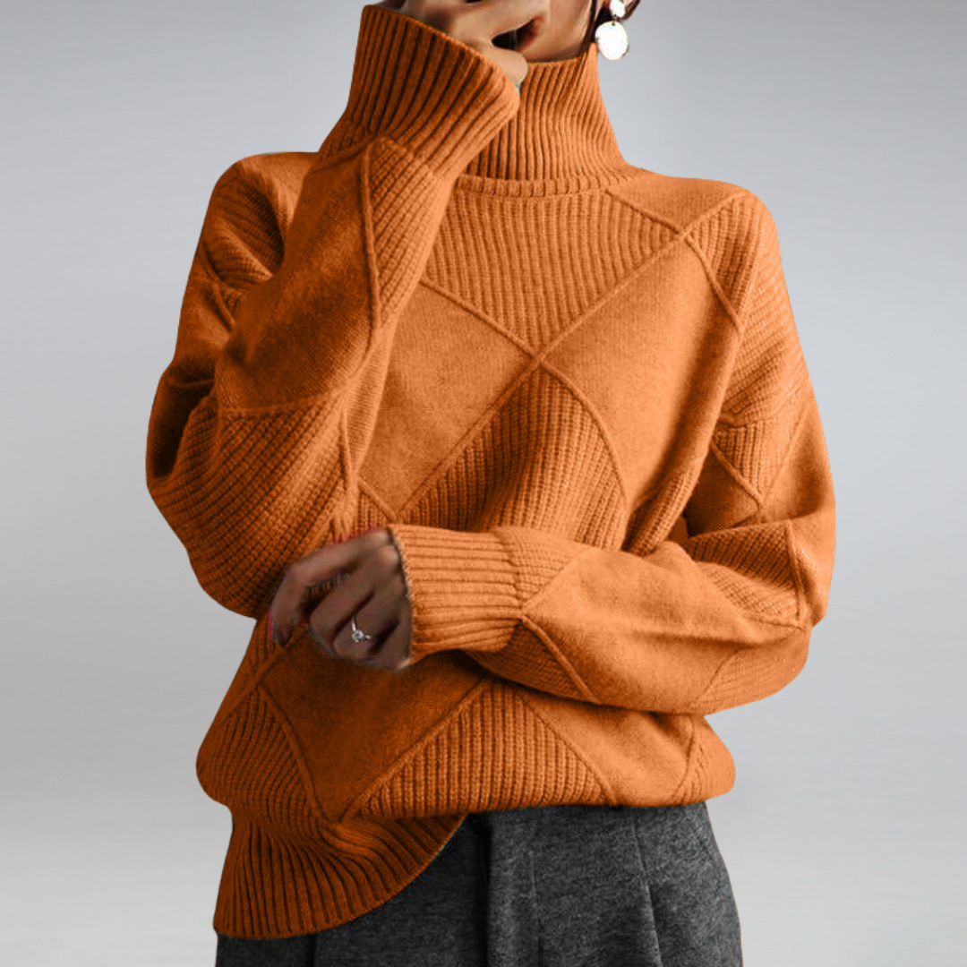 Filipa Women's Sweater | Cashmere Turtleneck Loose Fit Sweater Sutton James