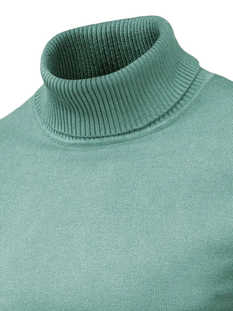 Men’s Turtleneck Sweater - Slim Fit - Soft Knit - Long Sleeve Smart Casual Wear Sutton James