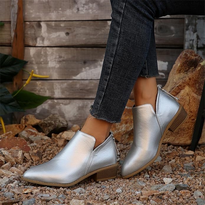 Women's Wedge Heel Pointed Toe Ankle Boots – Sutton James Sutton James