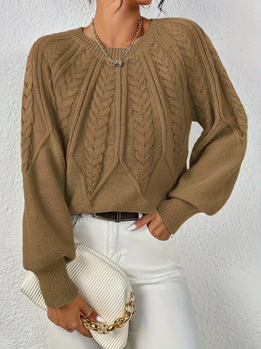 Women's Cable Knit Raglan Sleeve Sweater – Sutton James Sutton James