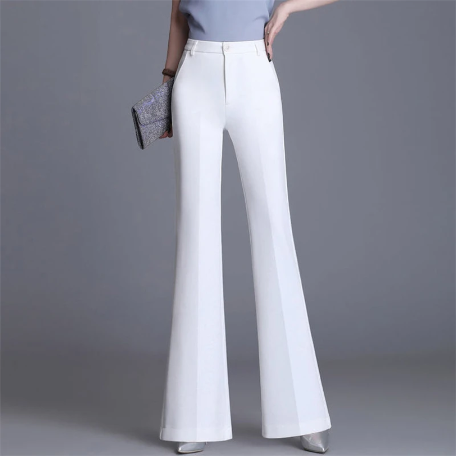 Women's Slim Fit High Waist Flared Pants Sutton James