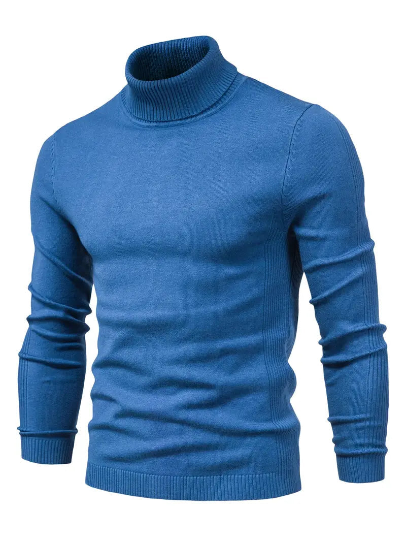 Men’s Turtleneck Sweater - Slim Fit - Soft Knit - Long Sleeve Smart Casual Wear Sutton James